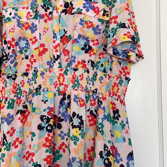 Halogen X Atlantic-Pacific Floral Smocked Utility Dress - Picture 4 of 7